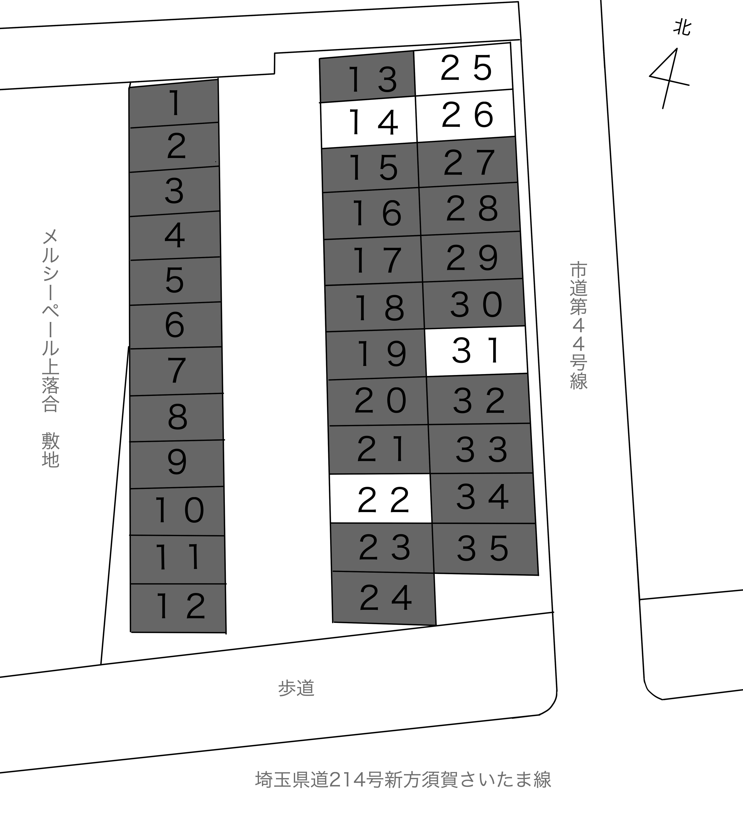 上落合橋本昭司駐車場配車図